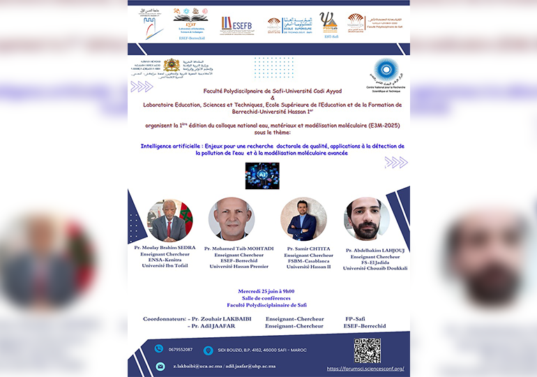 1st Edition of the National Symposium on Water, Materials, and Advanced Molecular Modeling (E3M-2025)