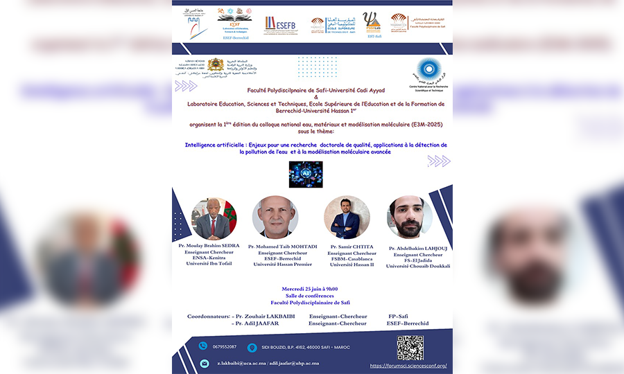 1st Edition of the National Symposium on Water, Materials, and Advanced Molecular Modeling (E3M-2025)